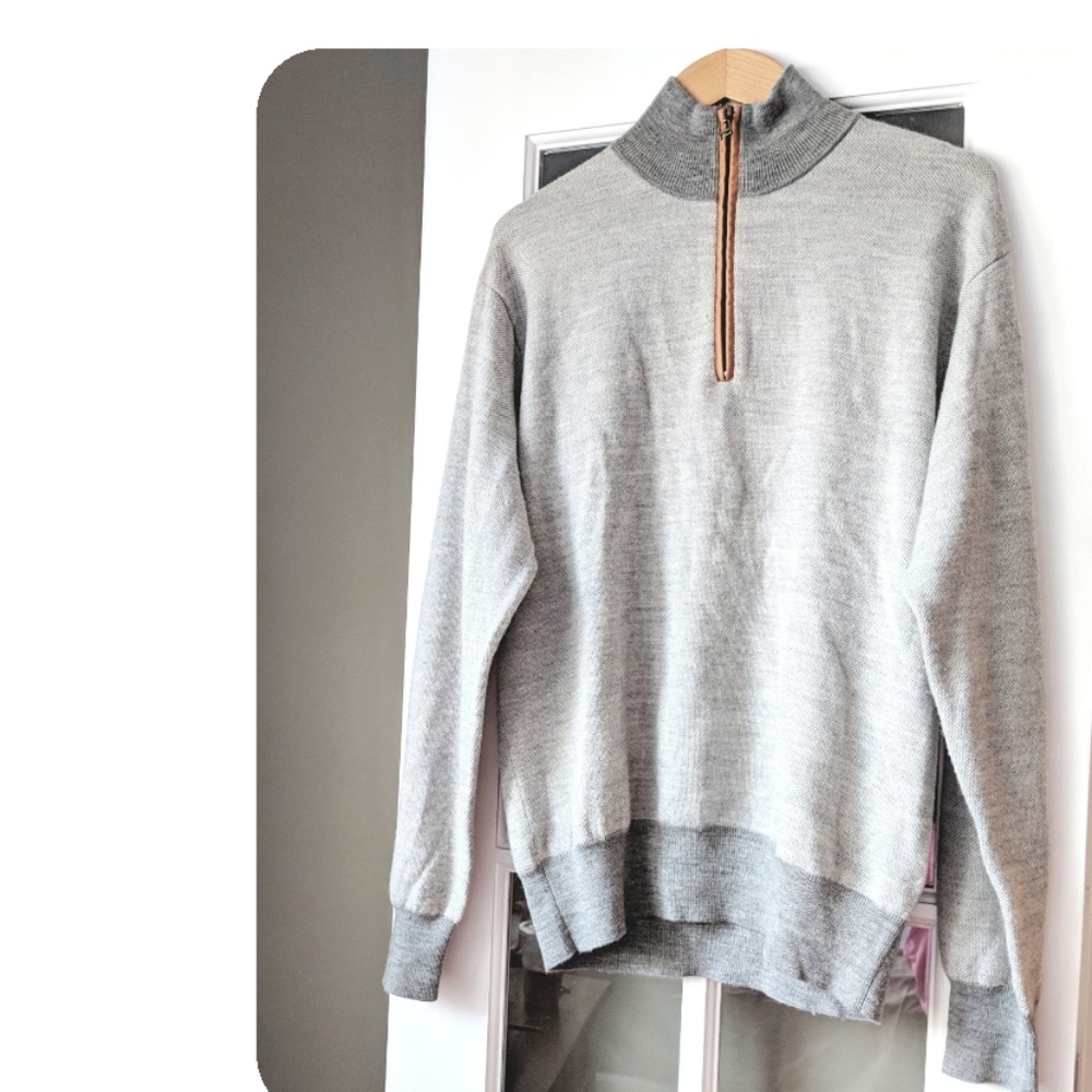 ‼️ Orvis Gray Quarter Zip Pullover Size Medium
